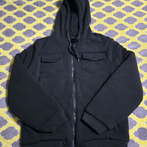 Legendation Large Men's Black Hooded Jacket